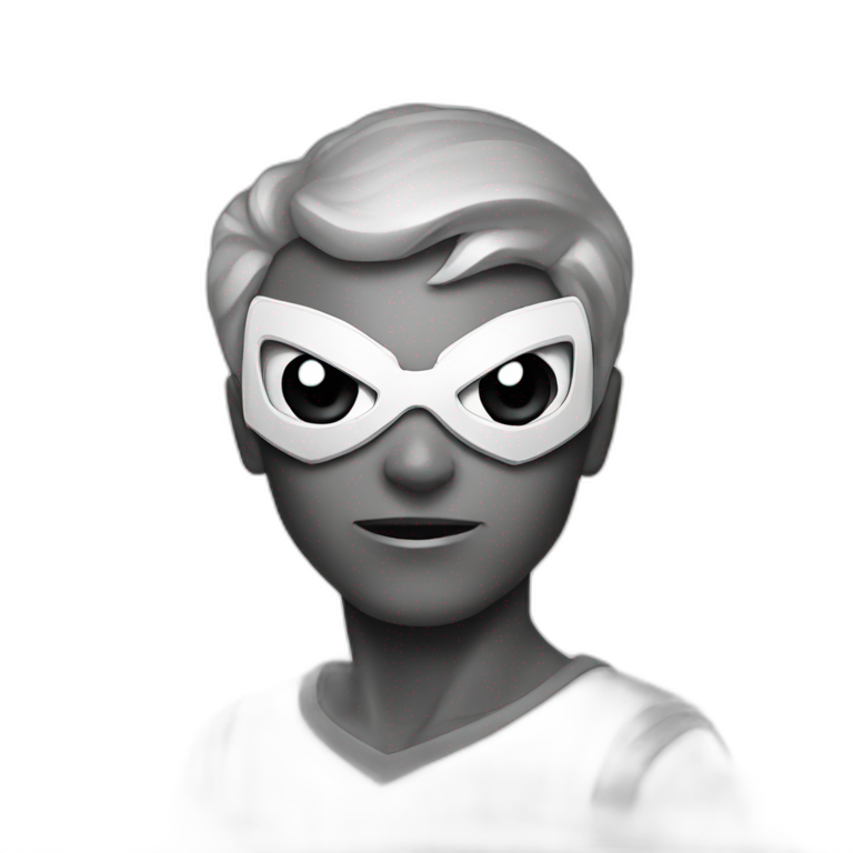 Spiderman black and white emoji
