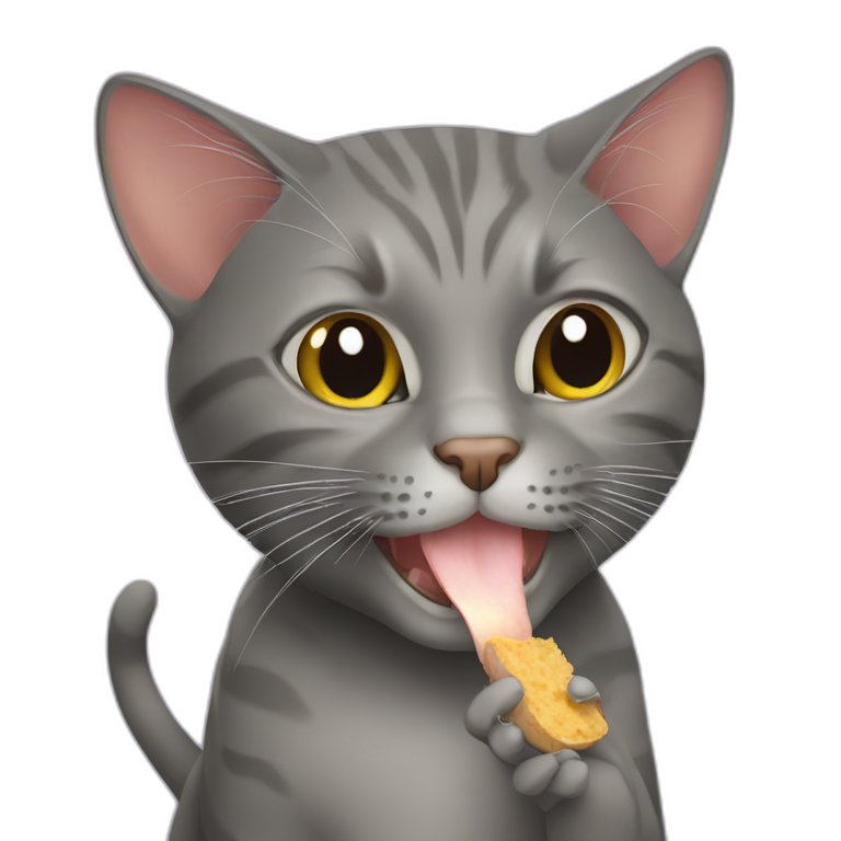 cat eating mouse emoji