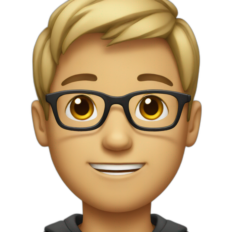 Boy with glasses emoji