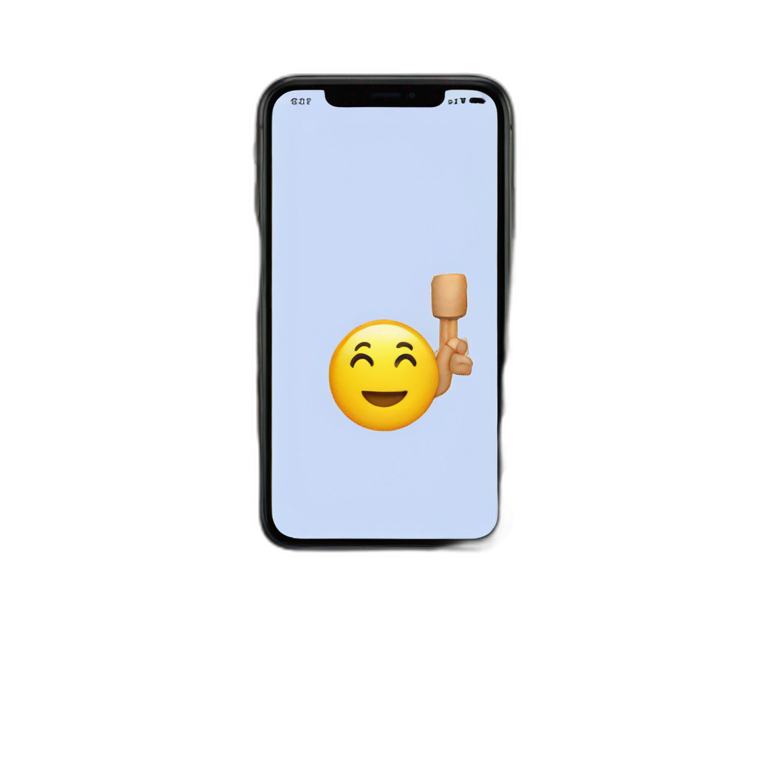 arm-holding-iphone, -google-on-the-screen emoji