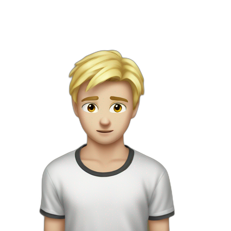 blonde boy in shirt emoji