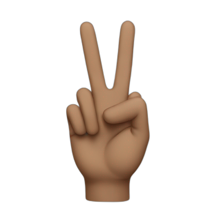 hand peace sign emoji