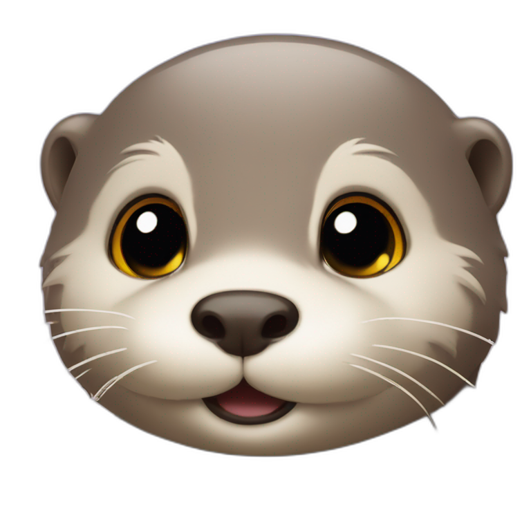 holy cute otter with halo above head emoji