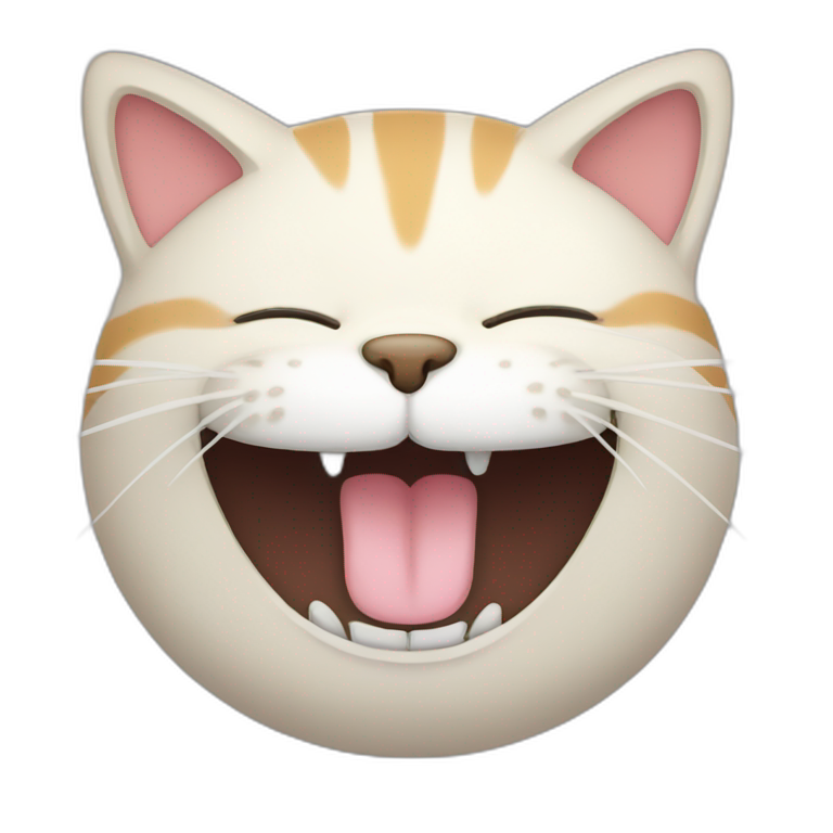 fat cat laughing emoji