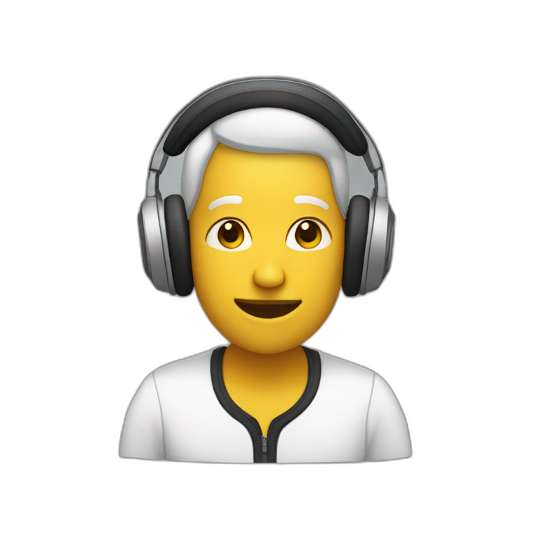listening to music person emoji