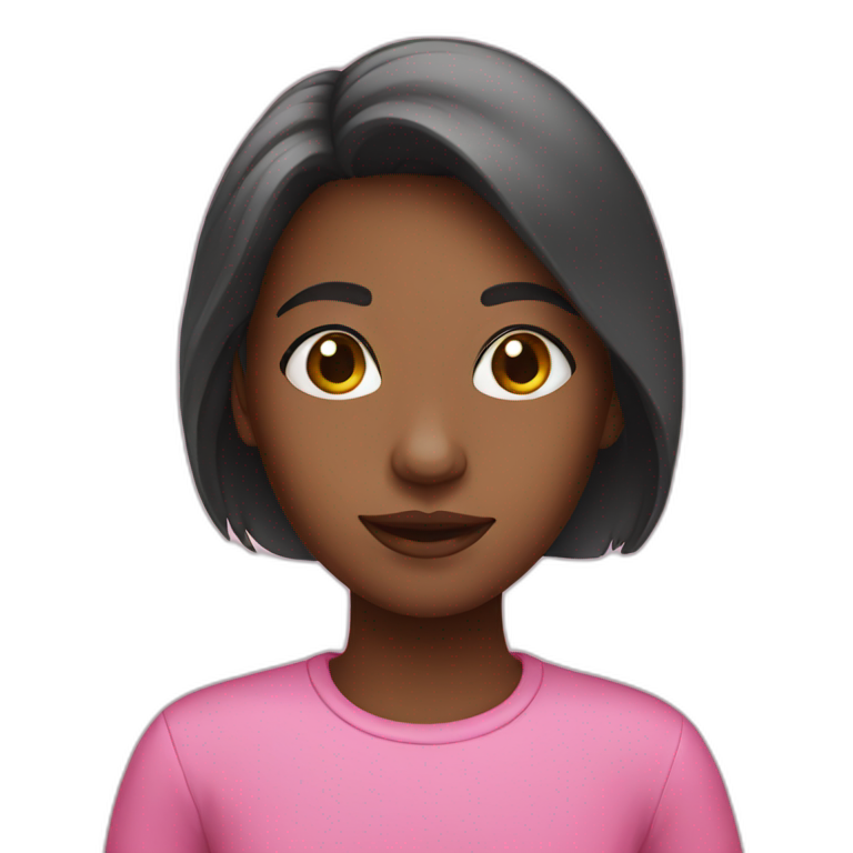 Girl in pink emoji