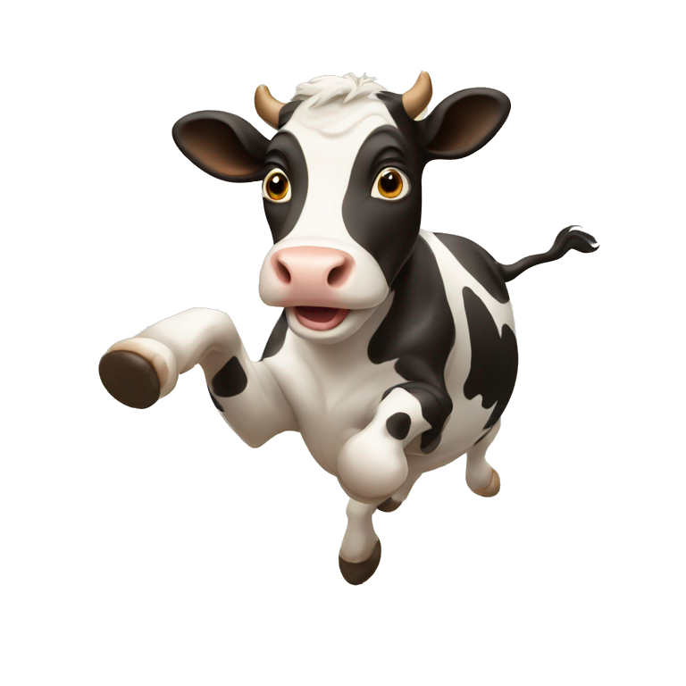 jumping cow emoji