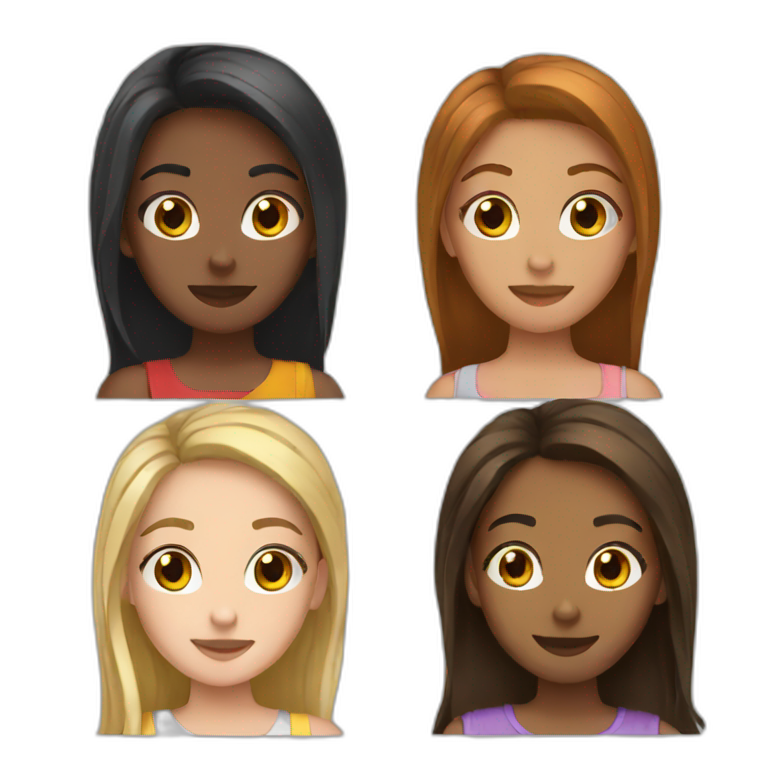 Five girls group emoji