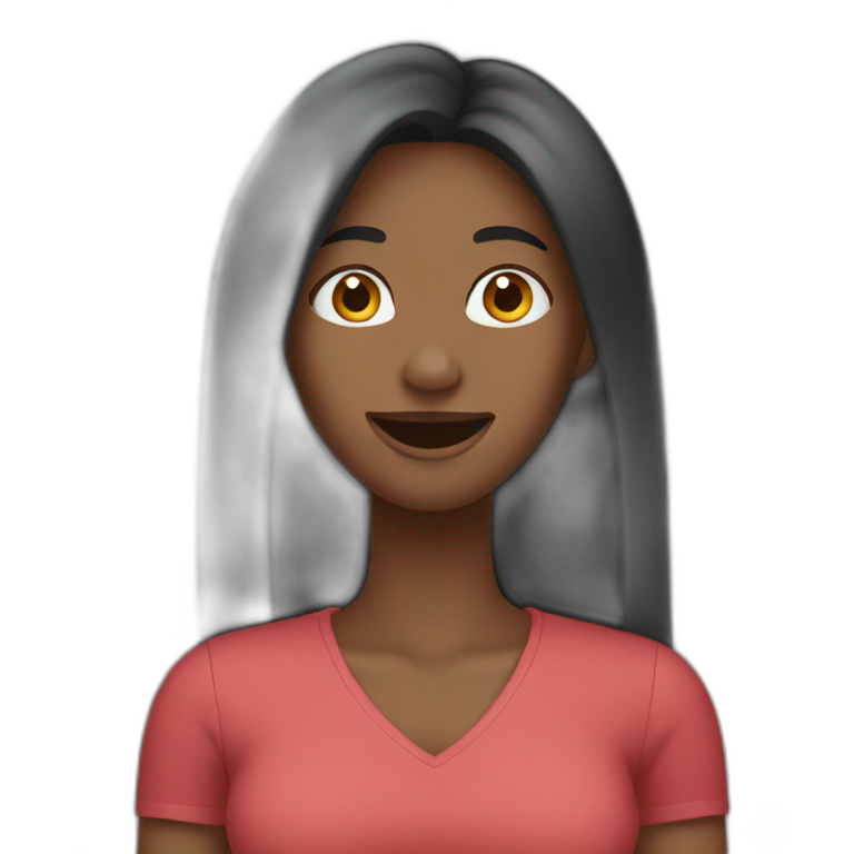 black—woman—with—long-straight-hair-clapping emoji