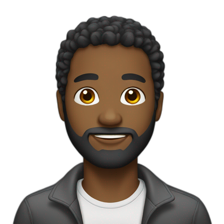 Black man with beard  emoji