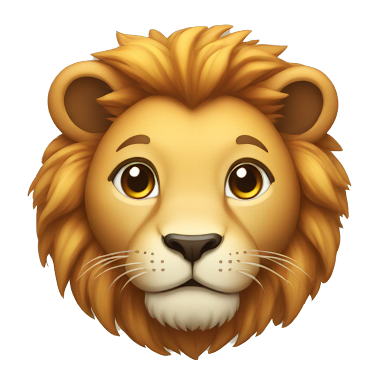 cute kawaii lion emoji
