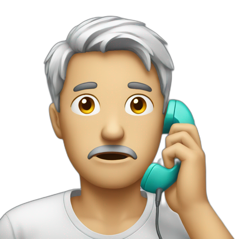 person on phone upset emoji