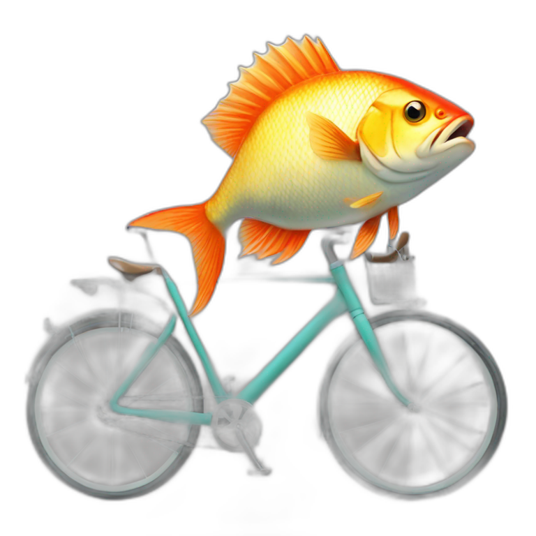 fish with a bycicle emoji