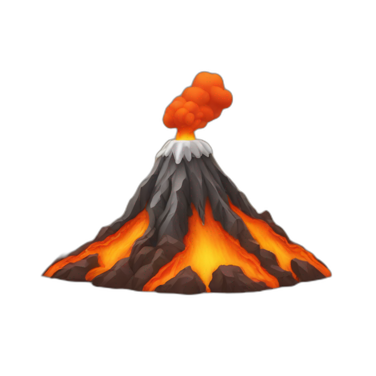 volcano blow emoji