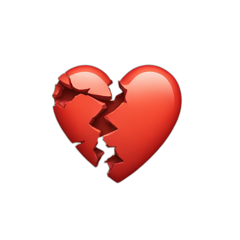 broken heart on iphone emoji