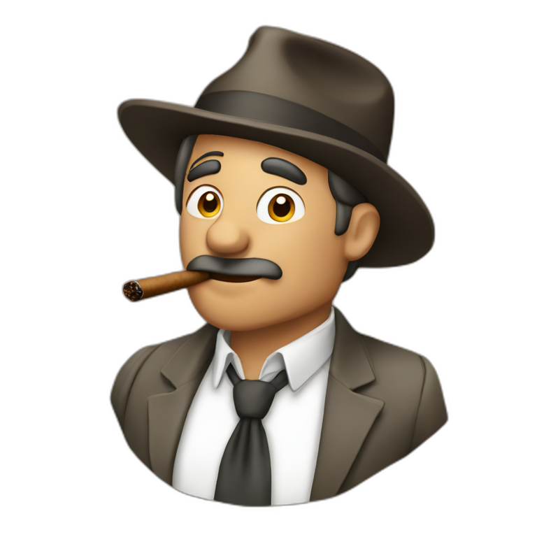 Man smoking cigar emoji