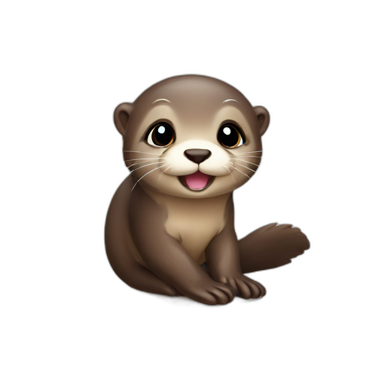 Cute baby otter emoji