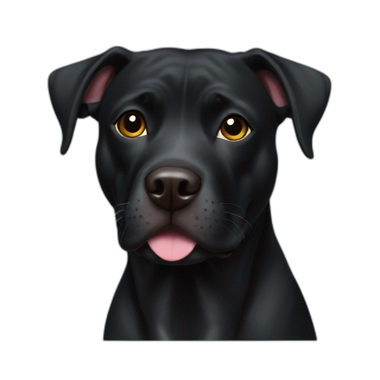 black pitbull lab emoji