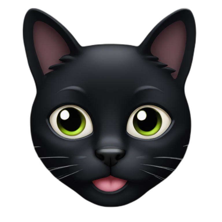 a-black-cat-face emoji