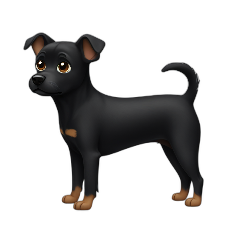 small black dog emoji