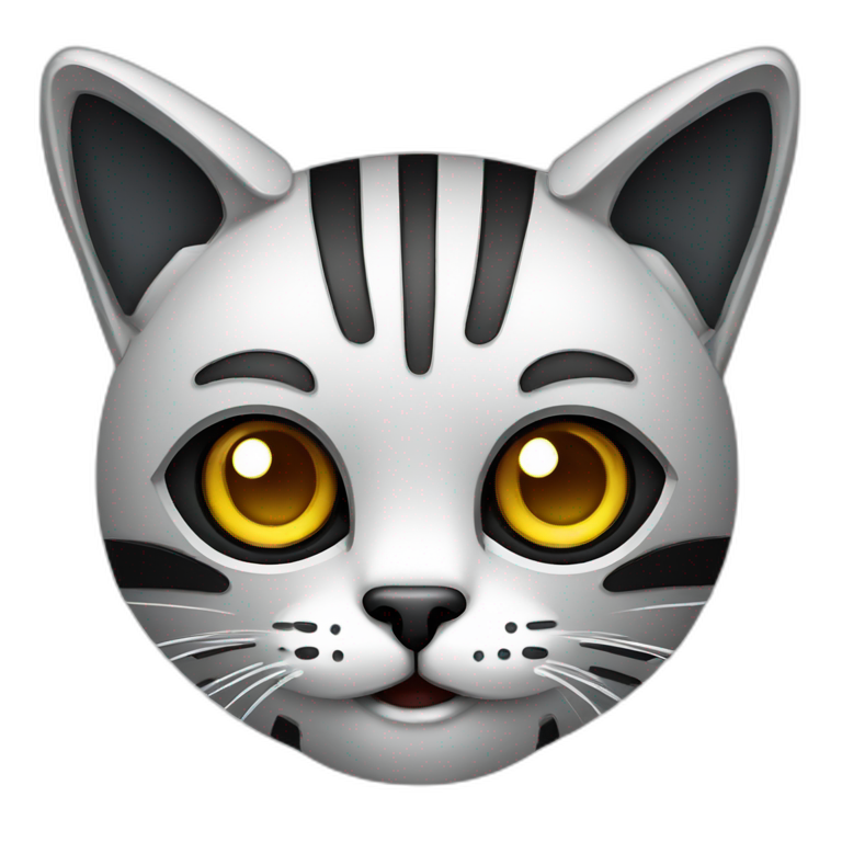 robot cat vector emoji
