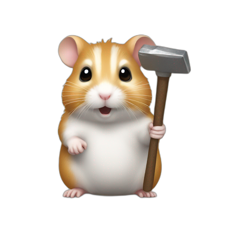 Hamster with the hammer  emoji