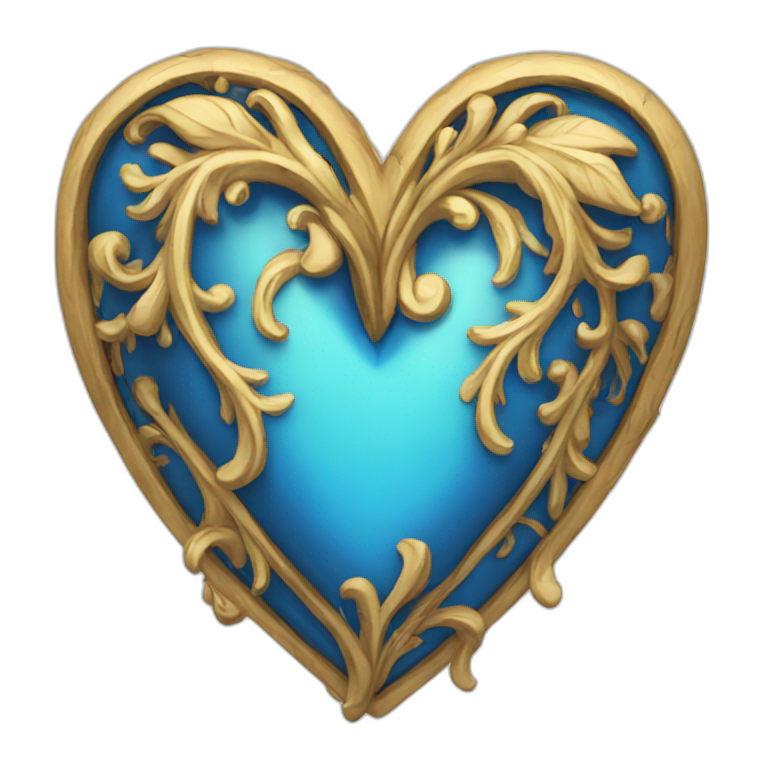 Coeur bleu emoji