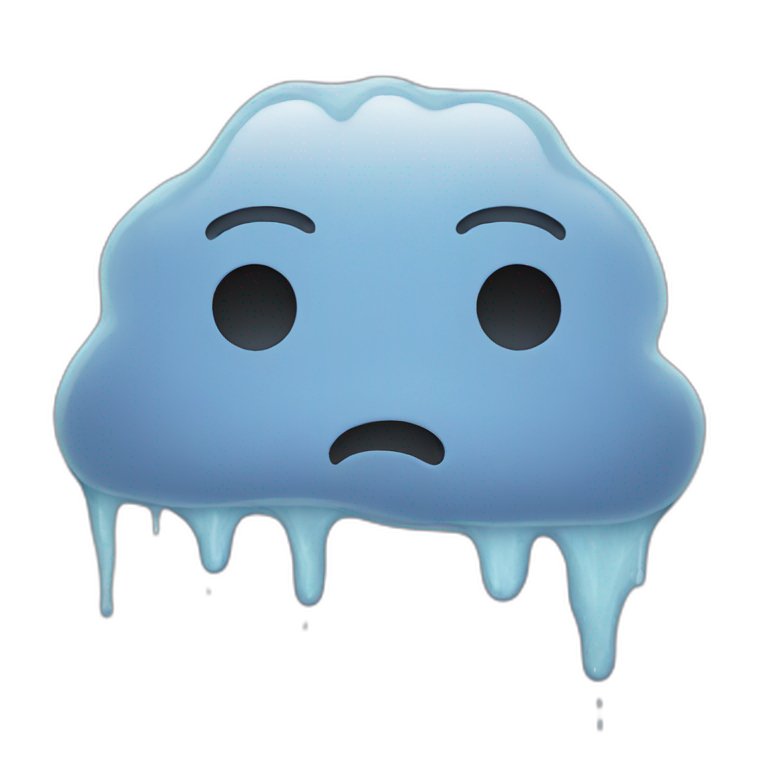 melting sad face emoji