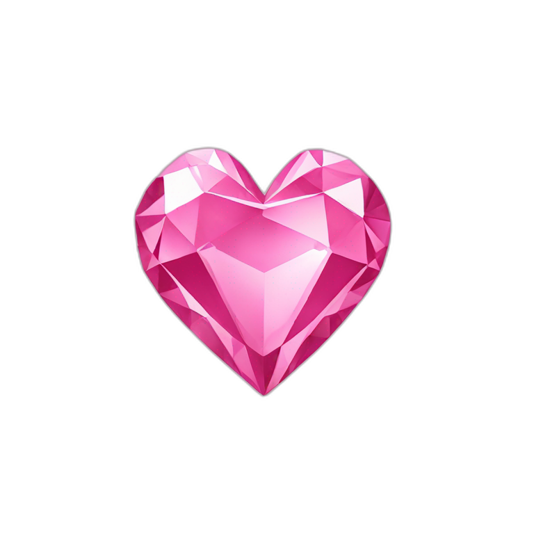 Pink diamond heart emoji