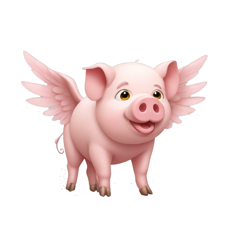 Pig with wings emoji