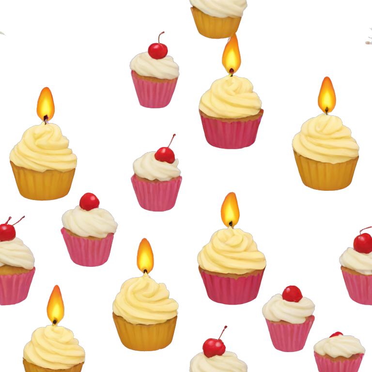 Cupcake candle emoji