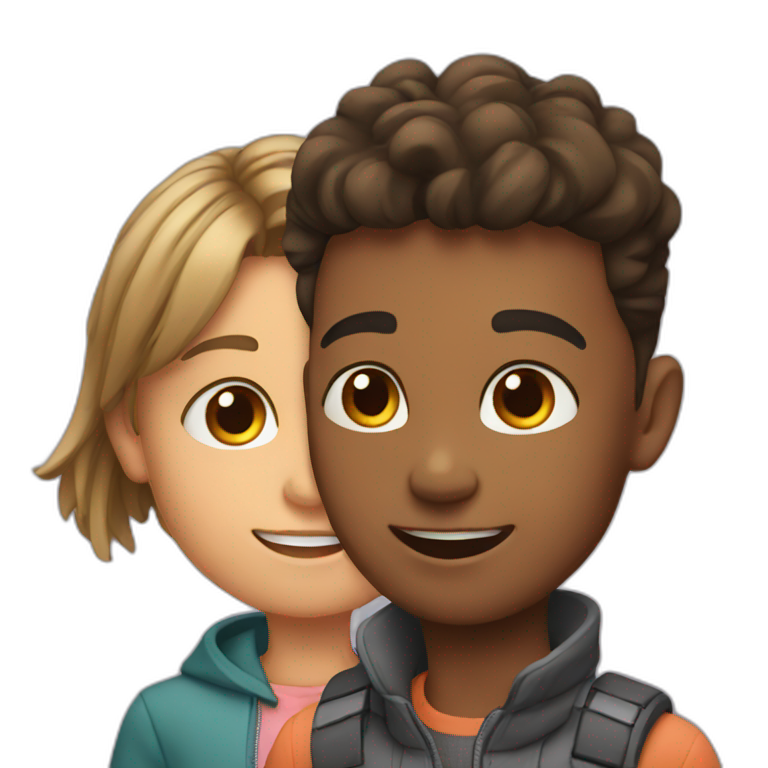 boy and a girl emoji