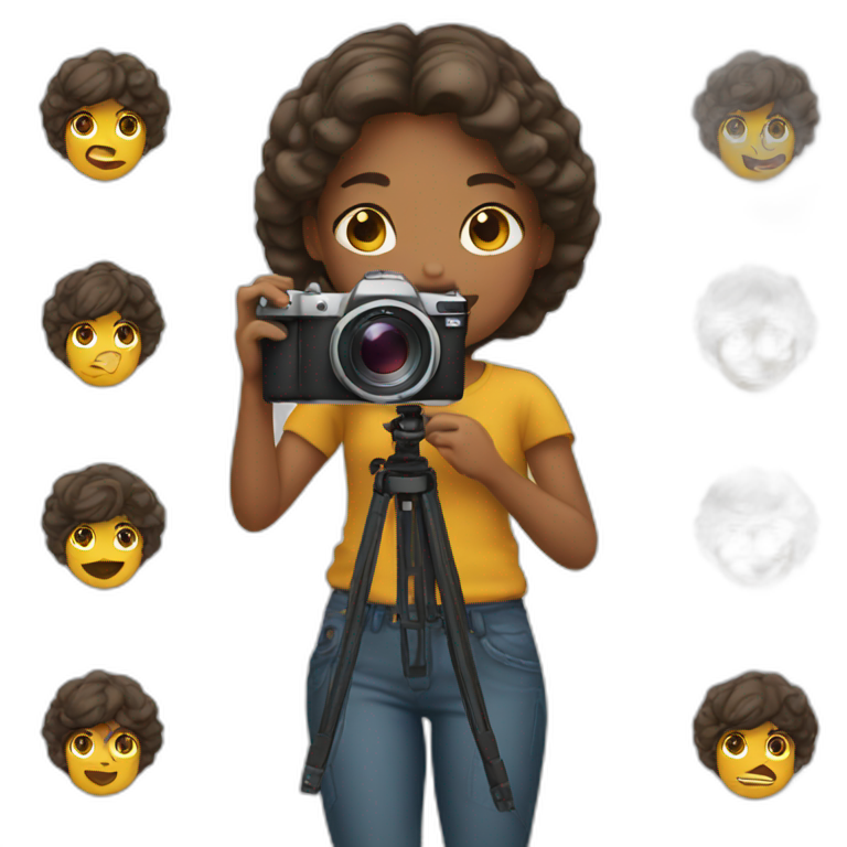 girl with a camera emoji