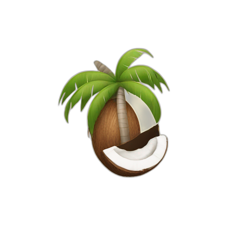 coconut emoji smile emoji