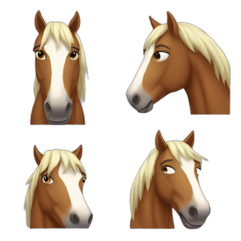 exhausted horse emoji