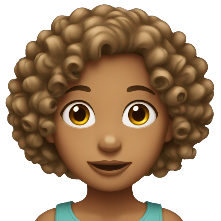 girl with curly hair  emoji