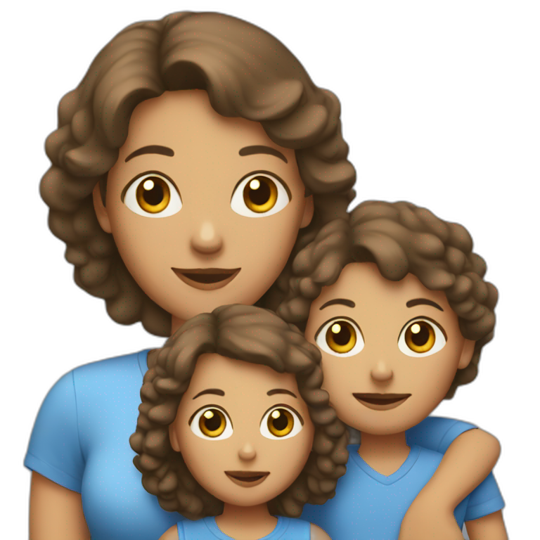 mom with two kids emoji