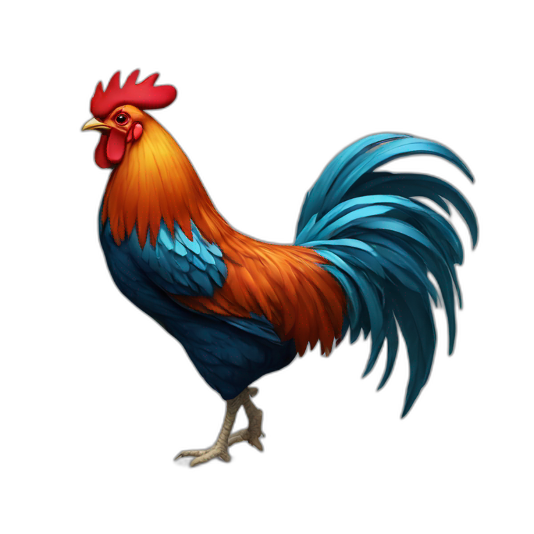 Rooster carrying emoji