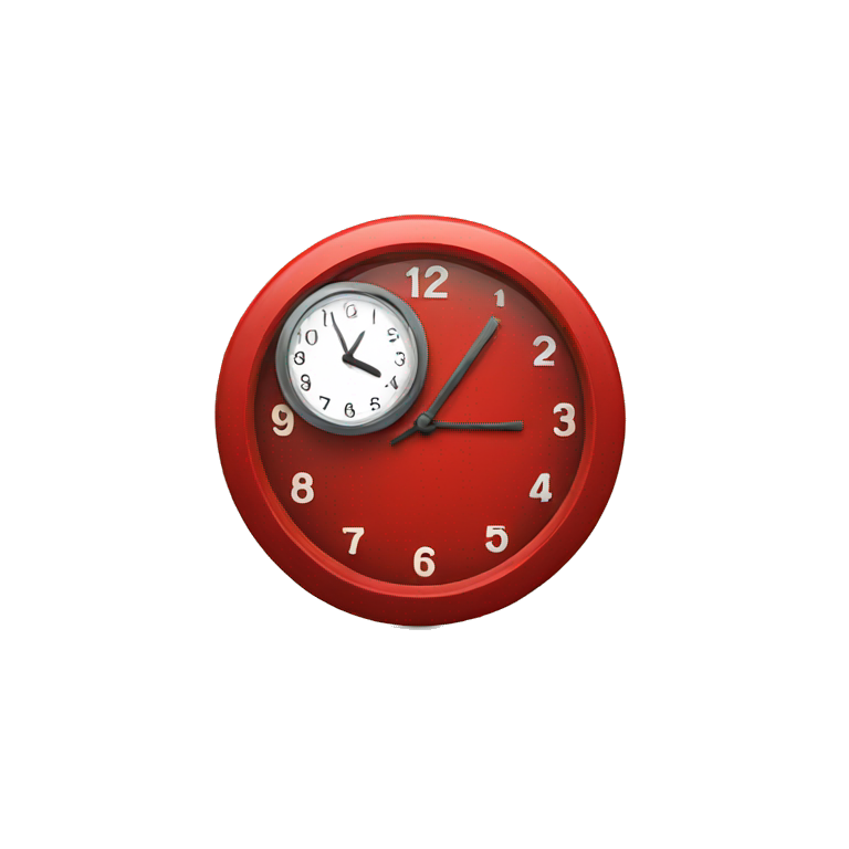 red clock emoji