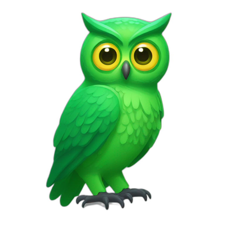 duolingo green owl evil emoji