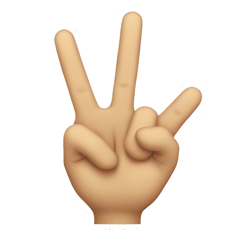 hands peace sign emoji