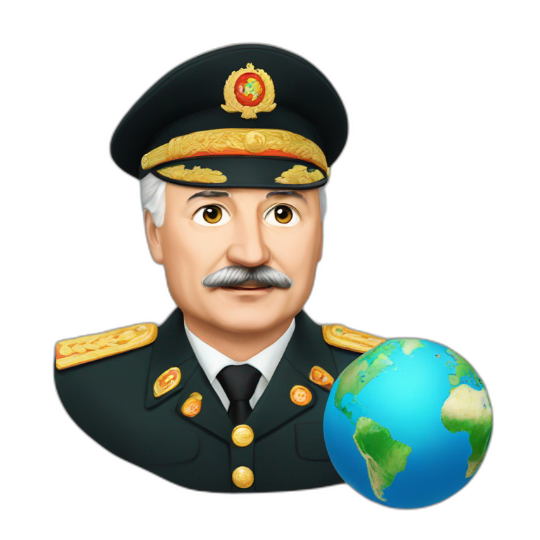 Alexander Lukashenko and the Earth  emoji