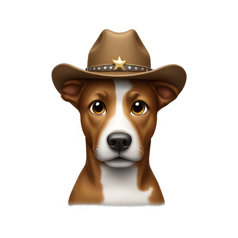 Dog wearing cowboy hat emoji