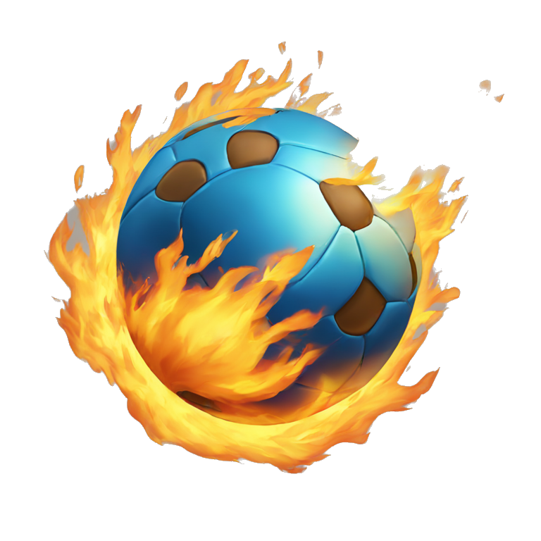 ball on fire flying through the air emoji