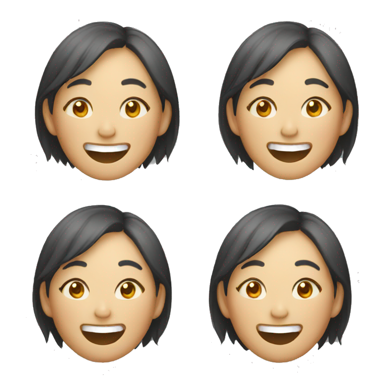 laughing asian woman emoji