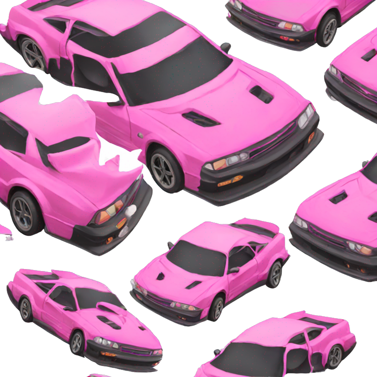 Pink drift car emoji