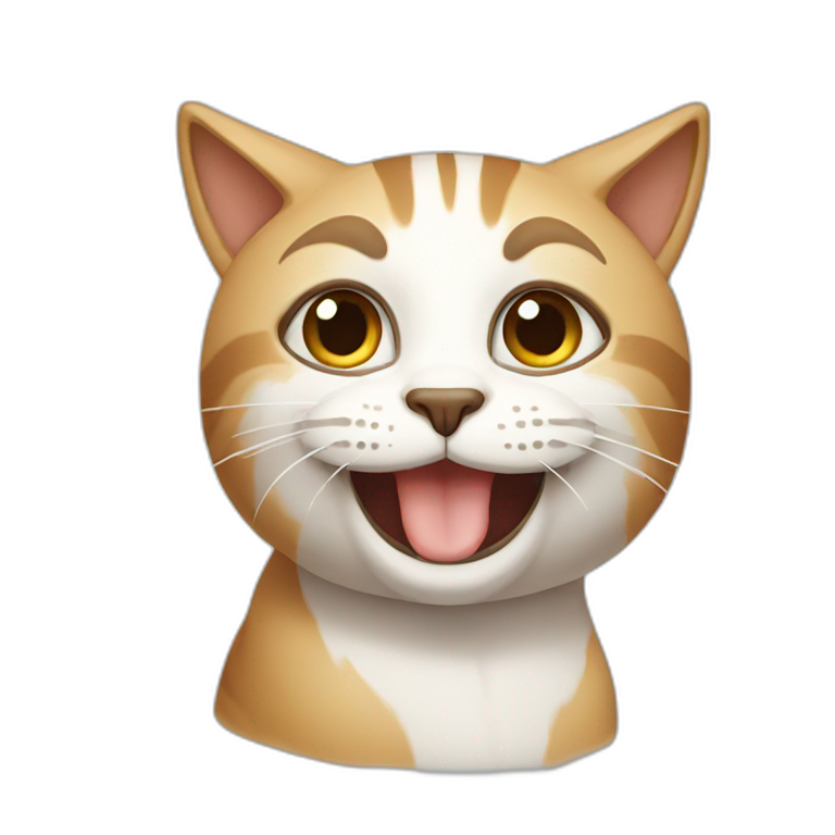 Smiling Greek cat emoji