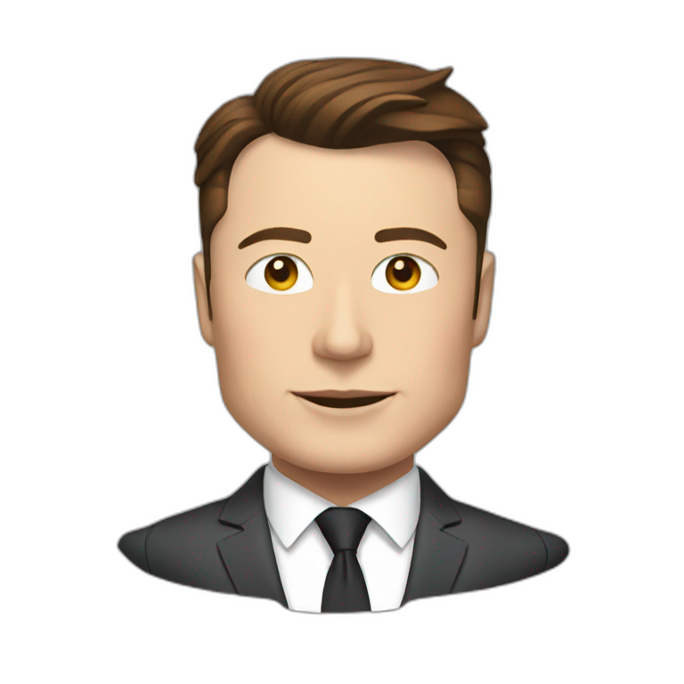 Elon musk on suit emoji