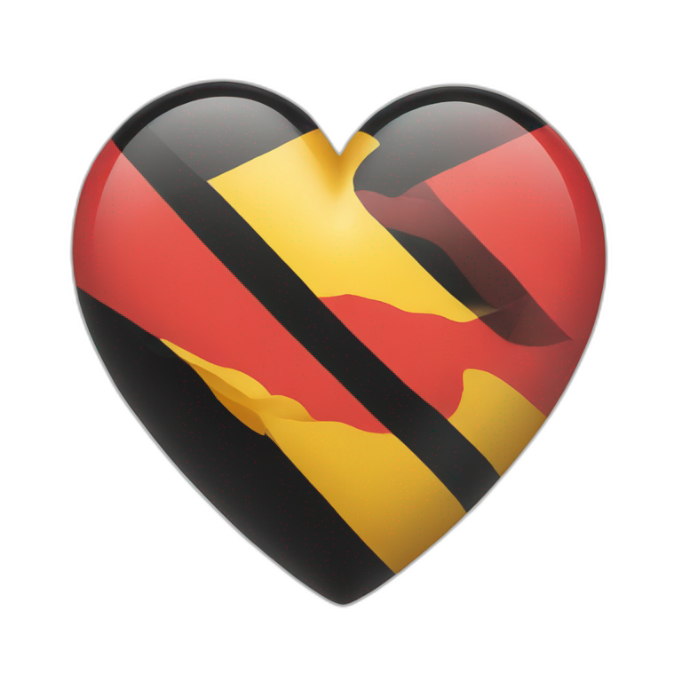 Heart with German flag emoji