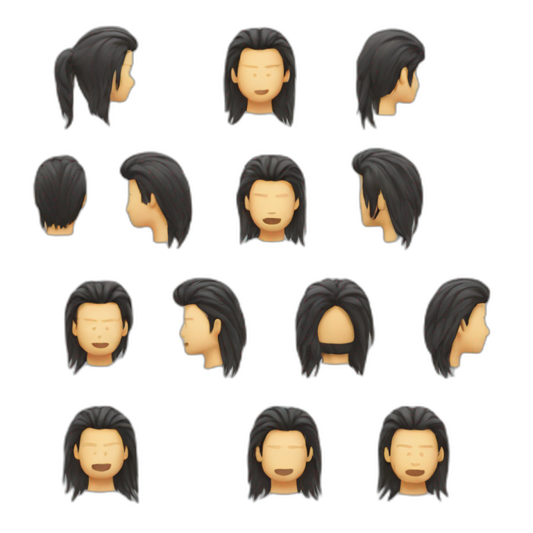 Mullet hairstyle  emoji
